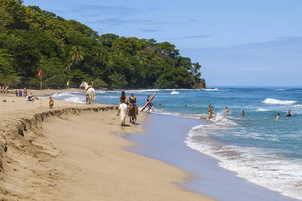 Playa Cocles Provincia Limones Costa Rica Febbraio2 2019 Spiaggia Più — Foto Stock