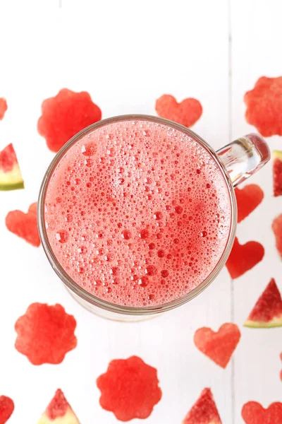 Smoothies of watermelons and figs summer refreshing drink — Stock Photo, Image