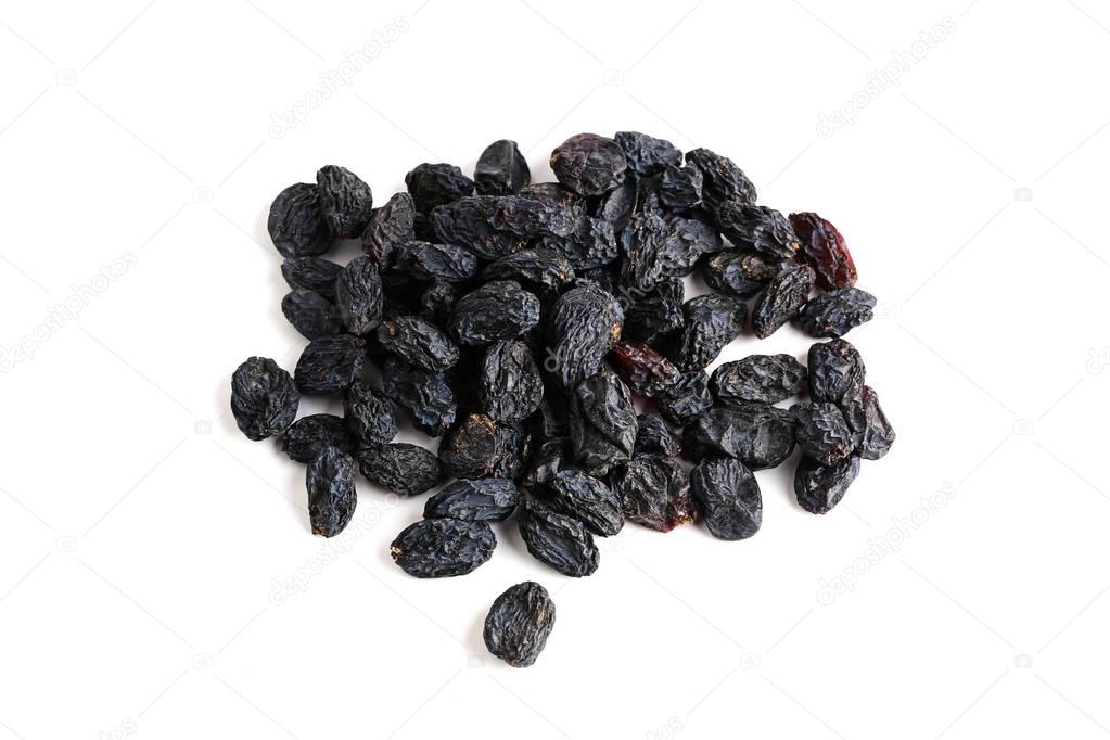 Raisins isolated on white background