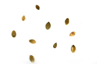 Kabak çekirdekleri beyaz arkaplanda izole
