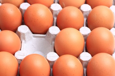 Beyaz arka planda izole edilmiş tavuk yumurtaları. Sağlıklı yemek.