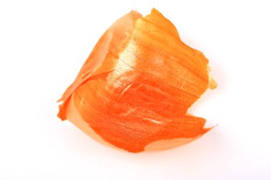 onion peel isolated on a white background