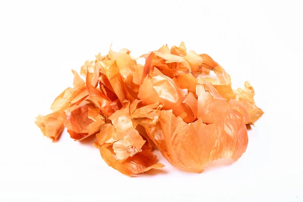 Onion peel isolated on a white background — 스톡 사진