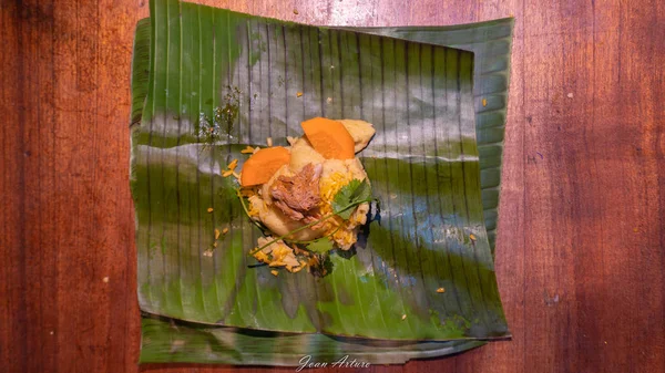 Typické kostarické jídlo Tamales — Stock fotografie