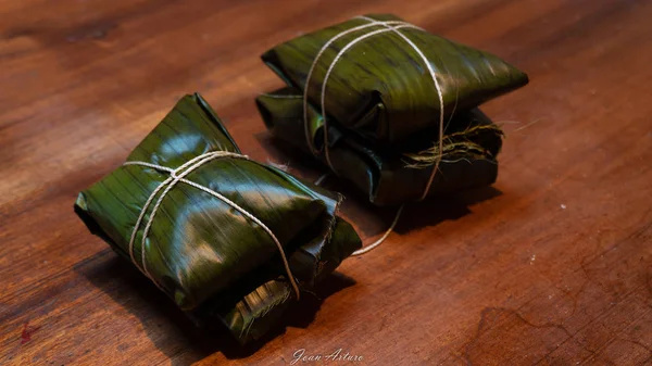 Tamales tipikus élelmiszer Costa Rica — Stock Fotó