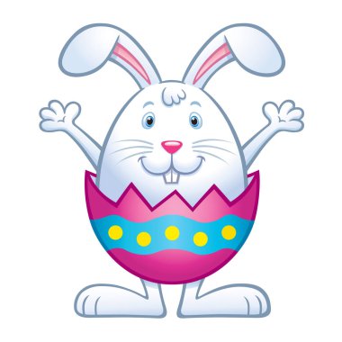 Bunny kırık Paskalya yortusu yumurta kabuğu