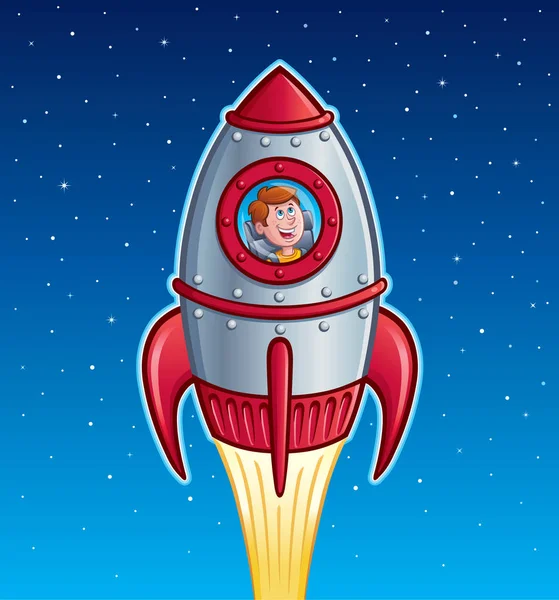 Rocket Ship Boy — Stock Photo, Image