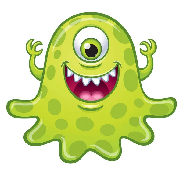One-Eyed Monster zelená — Stock fotografie