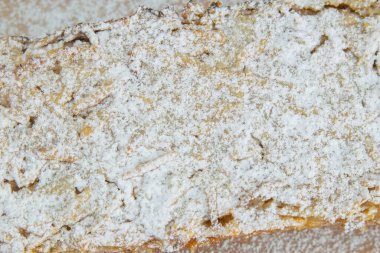 Elmalı turta yakın plan. Lezzetli elmalı turta ya da taze elma ve baharatlı elmalı kek. Pasta düzenlemesi.