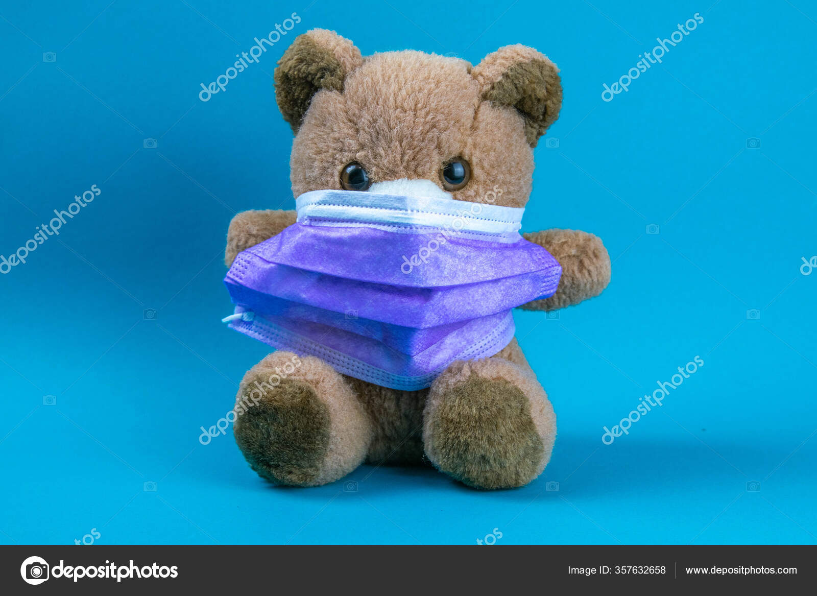 blue big teddy bear