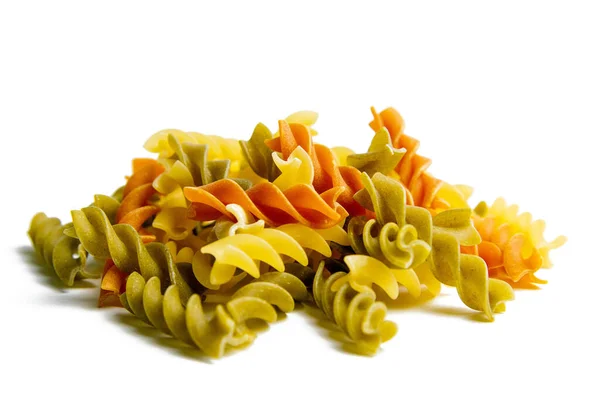 Italské Těstoviny Fusilli Izolované Bílém Pozadí — Stock fotografie