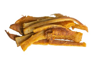 Perulu mürekkep balığı beyaz arka planda izole edilmiş. Atıştırmalık balıktan biraya. Kapat..