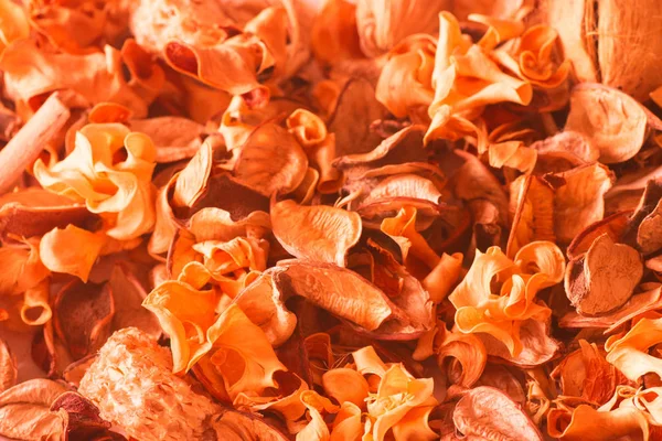 Orange potpourri dried plants and flowers — Stock Photo, Image