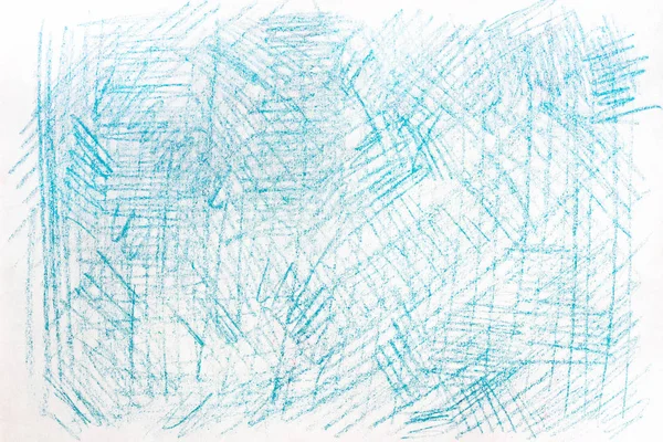 Blue  crayon drawings on paper background texture — Stock Photo, Image
