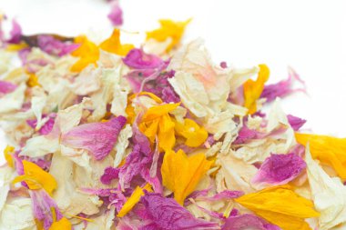 çok renkli kuru çiçek yaprakları potpurri
