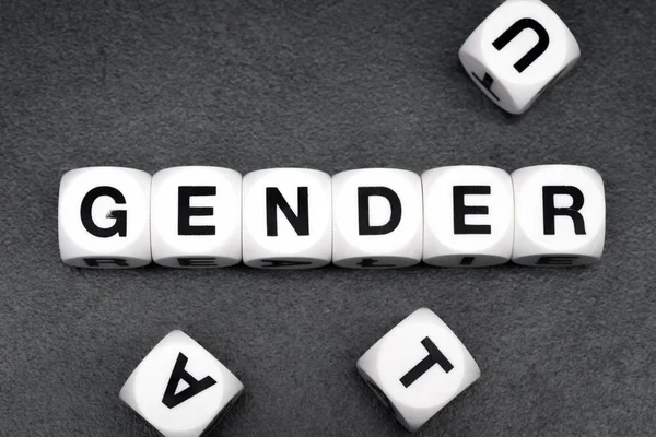 Word gender  on toy cubes — Stock Photo, Image