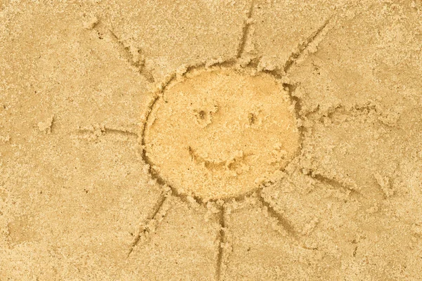 Dessin au soleil dans le sable — Photo