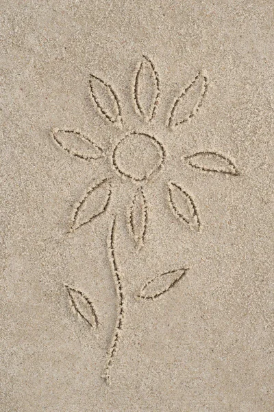모래 그림 꽃 — 스톡 사진