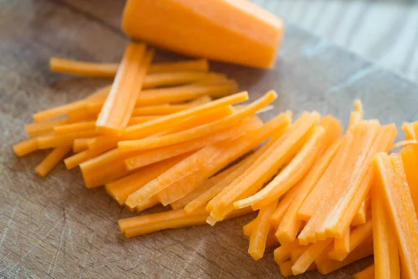 doğranmış havuç seçici odak 