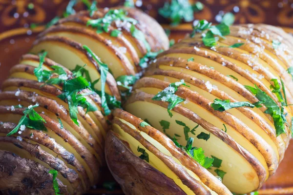 seçici odak fırında patates 