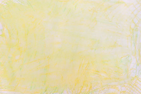 Žlutá pastelka akvarel na texturu pozadí papíru — Stock fotografie