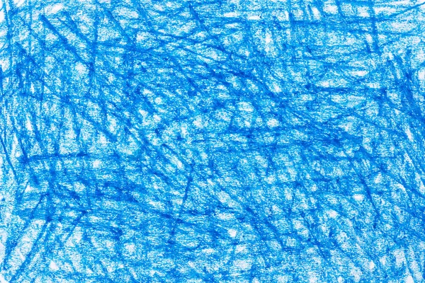 青いクレヨン落書き背景テクスチャ — ストック写真