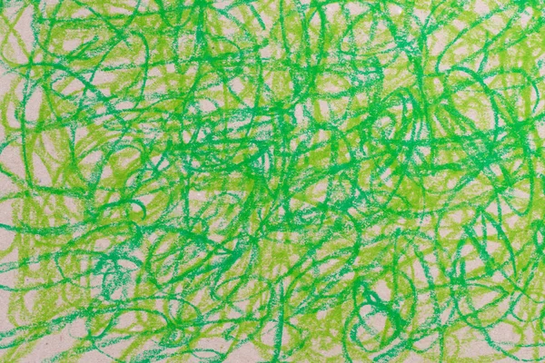 Griffes de crayon vert dessin sur papier brun — Photo