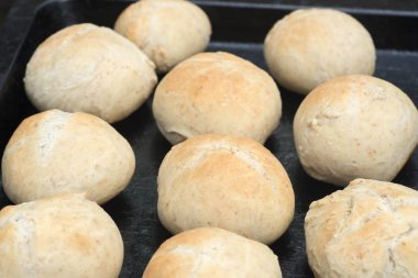 taze ev yapımı çörekler portre