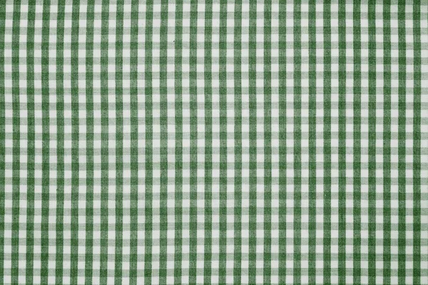 Tekstur latar belakang kain kotak-kotak hijau dan putih — Stok Foto