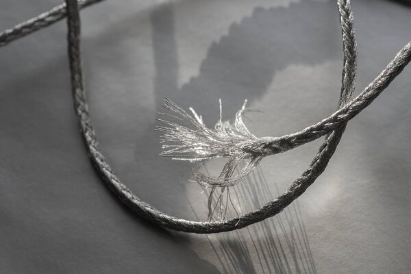 silver twine on silver  background