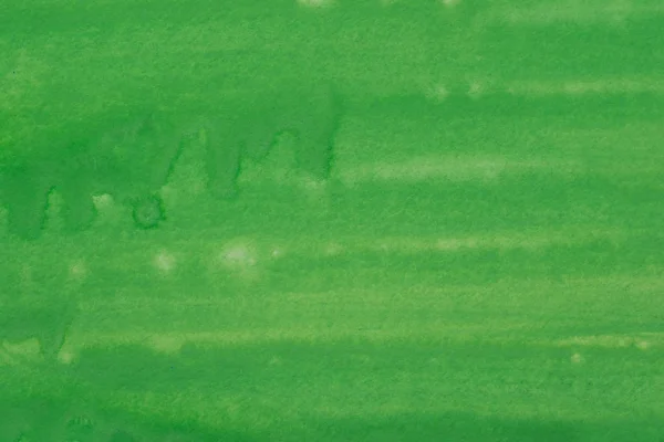 Verde aquarela verde pintado textura fundo no papel — Fotografia de Stock