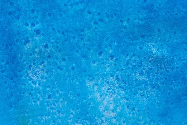 Aquarelle bleue peinture sur papier blanc texture de fond — Photo