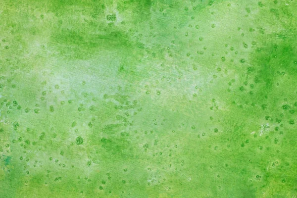 Grüne Aquarellmalerei auf weißem Papier Hintergrund Textur — Stockfoto