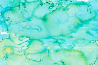 Kağıt arka plan doku üzerinde mavi suluboya boyalı 