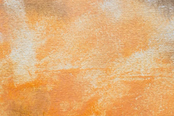 Pomarańczowy malowane tła artystycznego akwarela tekstury — Zdjęcie stockowe