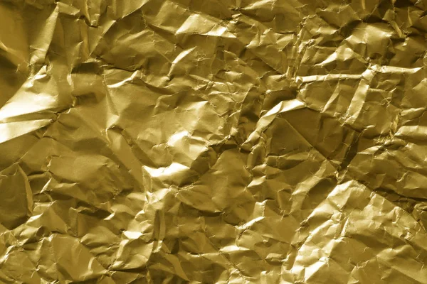 Fondo de textura de papel arrugado dorado — Foto de Stock