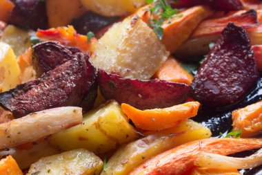 pişmiş vegegetables kökleri makro