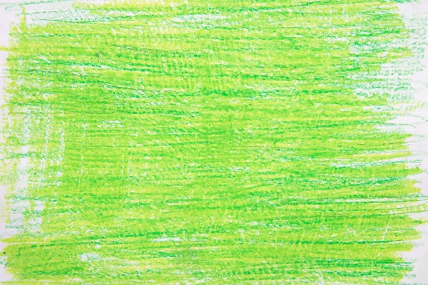 Couleur Vert Vax Crayon Sur Papier Blanc Texture Fond — Photo