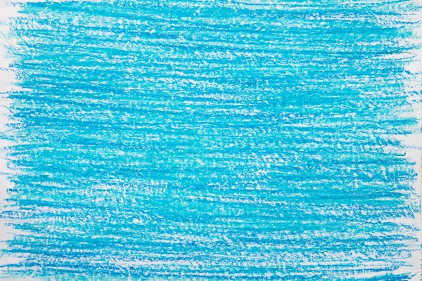 Beyaz kağıt arkaplan dokusunda mavi vax renk pastel boya kalemi