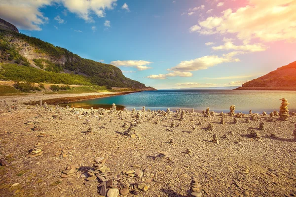 晴れた日の岩のビーチ — ストック写真