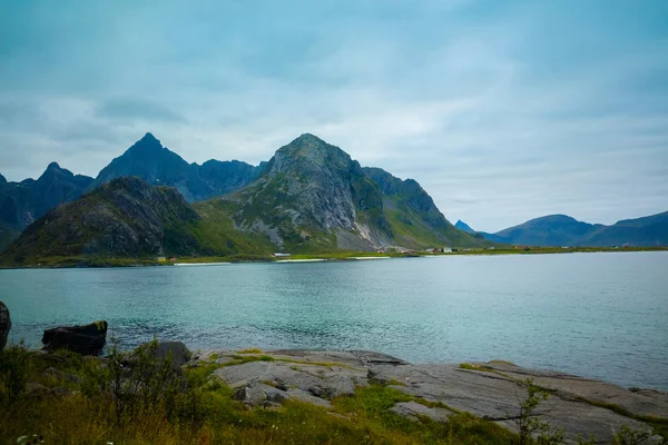 Fjord afrer zachód słońca, — Zdjęcie stockowe