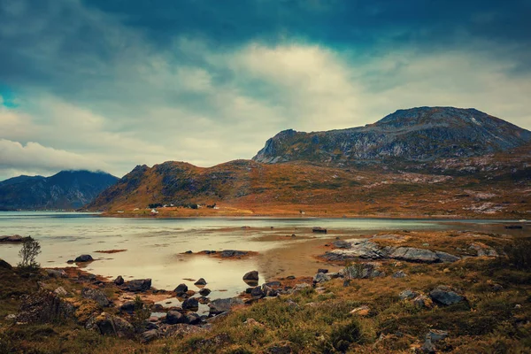 View of the fjord in evening — Stock Photo, Image