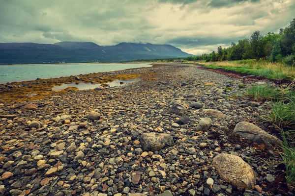 Praia rochosa. Noruega — Fotografia de Stock