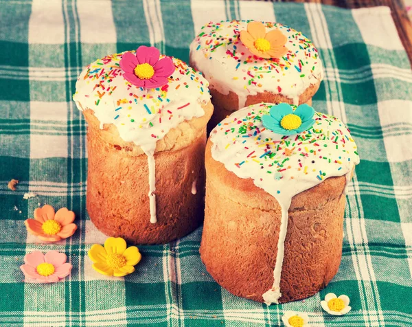 Three Easter cakes — Stock Photo, Image