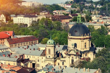 Lviv city, Ukrayna, Avrupa'nın panoramik görünüm