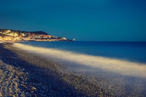 Fransa Riviera Gece Güzel Fransa — Stok fotoğraf