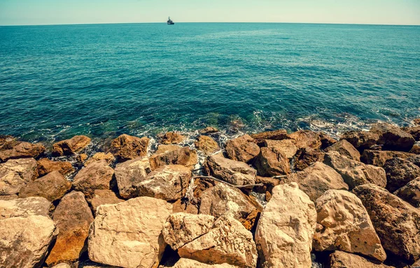 Orilla Rocosa Cote Azur Costa Azul Niza Francia — Foto de Stock