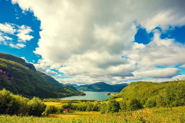 Mooie Fjord Scandinavische Landschap Natuur Van Noorwegen — Stockfoto