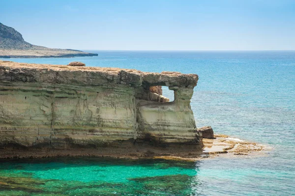 Skalnaté Pobřeží Příroda Kypru — Stock fotografie