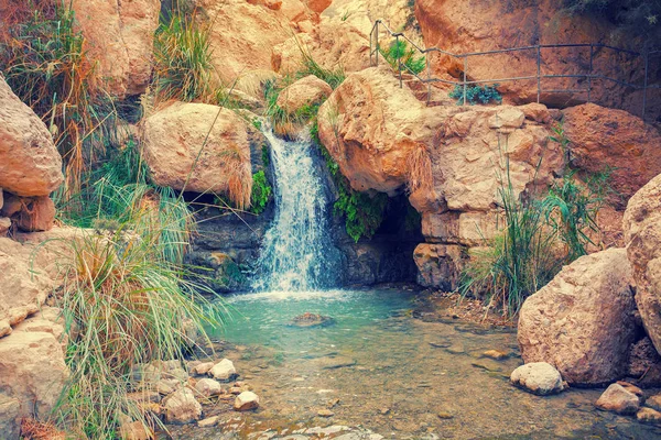 Vattenfall Ein Gedi Israel — Stockfoto